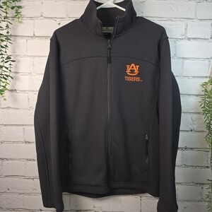 COLOSSEUM 1/4 ZIP FLEECE TOP CHARCOL GRAY AUBURN LOGO WOMENS S